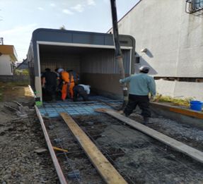 岩見沢市幌向 カスケードガレージ設置工事